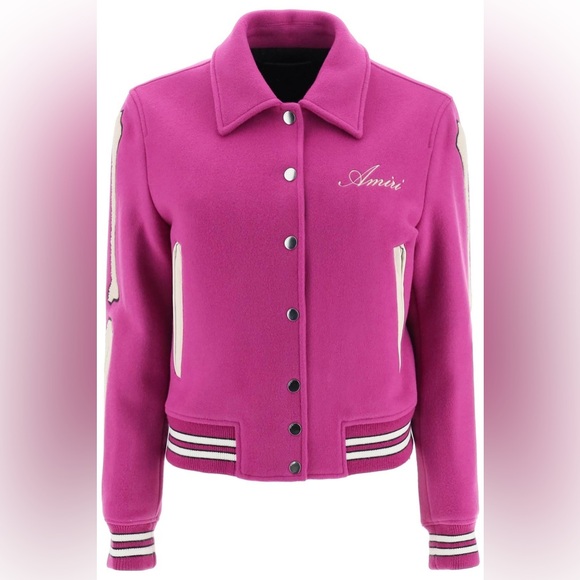 AMIRI Women's Vibrant Purple Varsity Jacket - Picture 2 of 2